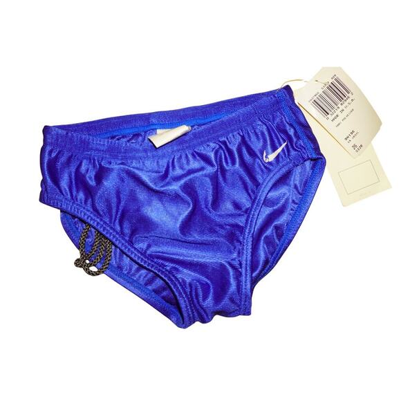 Vintage Nike Swim Brief Men’s Size 26 USA Blue Racing Swimwear NOS Deadstock - Picture 3 of 9